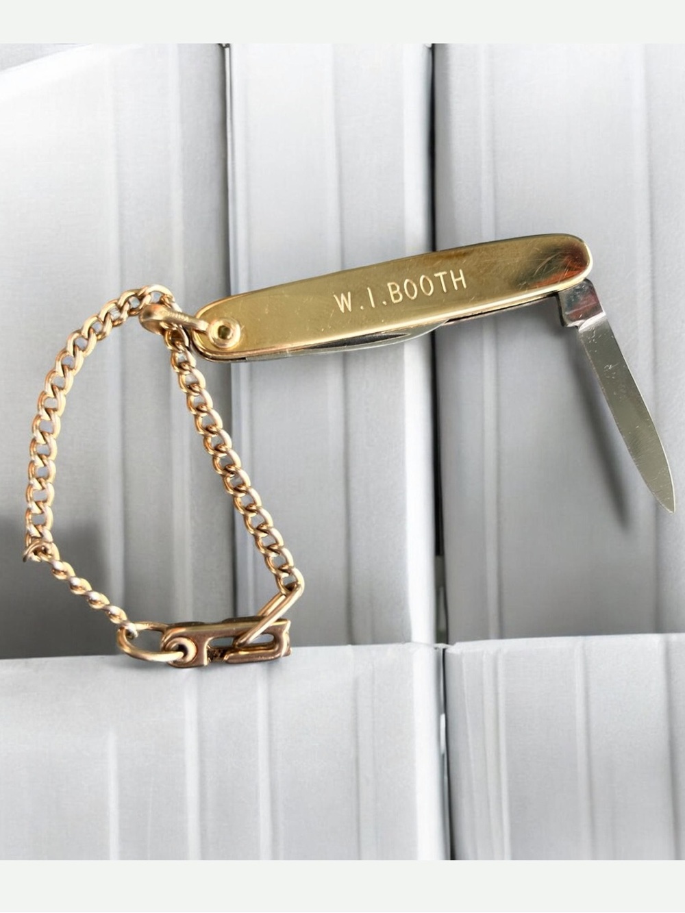 Vintage 1950’s Latama Italy BAB 12k GF Pocket Knife with Gold Filled Fob